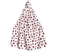 PPHGUT Ladybug Print Unisex Hooded Cloak Cosplay Carnival Costume Party Festivals Accessory Outdoor
