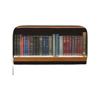 PPHGUT Library Bookshelf 1 Print Wallet Men Women Portable Clutch Purse Stylish Accessory Daily Use Travel