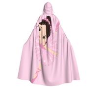 PPHGUT Little Ballerina Dancing Girl Print Unisex Full Length Hooded Halloween Cloak For Cosplay Medieval And Festivals Fits