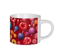PPHGUT Lollipop Print Adults Large Capacity Ceramic Mugs Home Office Kitchen Gifting Outdoor Everyday Use