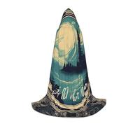 PPHGUT Not All Who Wander Are Lost 1 Print Hooded Cloak Dress Up Halloween Carnival Cosplay Teens Kids Adults Wizard Themes