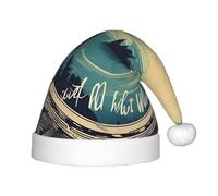 PPHGUT Not All Who Wander Are Lost 1 Print Kids Christmas Hat Comfortable Xmas Holiday Cap for Santa Party New Year Trim