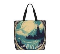 PPHGUT Not All Who Wander Are Lost 1 Print Large Capacity Lightweight Tote Unisex Eco-Friendly Bag Daily Use Travel Beach Gym