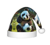 PPHGUT Panda Print Kids Christmas Hat Comfortable Xmas Holiday Cap for Santa Party New Year Trim