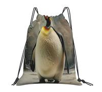 PPHGUT Penguin Print Adults Foldable Drawstring Backpack Fitness Travel Bag Weekend Outdoor Activities