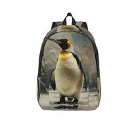 PPHGUT Penguin Print Unisex Backpack Lightweight Double Shoulder Bag Travel Outdoor Use Weekend Getaways