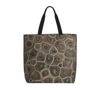 PPHGUT Petoskey Stone Print Women Large Capacity Bag Reusable Organizer Lightweight Shopping Everyday Tote