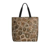 PPHGUT Petoskey Stone Print Women Large Capacity Bag Reusable Organizer Lightweight Shopping Everyday Tote