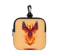 PPHGUT Phoenix Print Women Men Square Storage Bag Waterproof Organizer Pouch Travel Toiletry Cosmetic