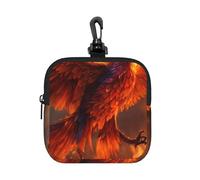 PPHGUT Phoenix Print Women Men Square Storage Bag Waterproof Organizer Pouch Travel Toiletry Cosmetic