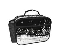 PPHGUT Piano Keys with Musical Notes Print Lunch Box Bag Tote Versatile Work Office Picnic Travel Reusable Daily Commute