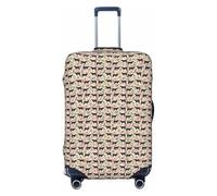 PPHGUT Pink Flower Show Steer Cows Cattle Print Suitcase Cover Universal Elastic Luggage Protector Travel Daily Business Vacation