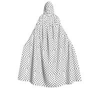 PPHGUT Polka Dot Print 190cm Hooded Carnival Themed Cloak Comfortable Cosplay Costume Outdoor Celebrations