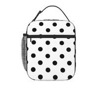 PPHGUT Polka Dot Print Adults Lunch Bag Tote Waterproof Work Travel Reusable Portable Bento Box