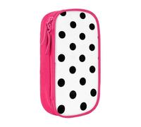 PPHGUT Polka dot Print Practical Pencil Case Multi-Compartment Office Travel School Art Daily Supplies