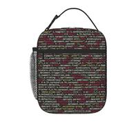 PPHGUT Programmer Programming Code Print Adults Lunch Bag Tote Waterproof Work Travel Reusable Portable Bento Box