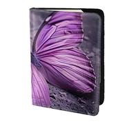 PPHGUT Purple Butterfly Print Men Women Passport Travel Document Lightweight Stylis Secure Business Leisure