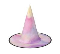PPHGUT Rainbow. Print Halloween Witch Hat Wide Brim Foldable Cap Parties Arnivals And Roleplaying Events
