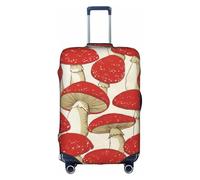 PPHGUT Red White Mushroom Print Universal Travel Suitcase Cover Elastic Luggage Protector Waterproof Lightweight