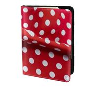 PPHGUT Red White Polka Dot Print Men Women Passport Travel Document Lightweight Stylis Secure Business Leisure