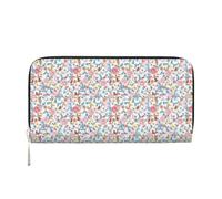 PPHGUT Romantic Fancy Floral Birds Butterfly Print Wallet Men Women Portable Clutch Purse Stylish Accessory Daily Use Travel