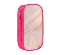 PPHGUT Rose Gold Marble Print Practical Pencil Case Multi-Compartment Office Travel School Art Daily Supplies