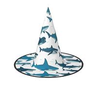 PPHGUT Shark Pattern With Various Gestures Print Carnival Party Hat Headwear For Adults Cosplay Costume Family Gatherings Events