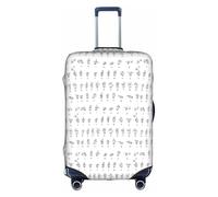 PPHGUT Sign Language Alphabet. Print Universal Travel Suitcase Cover Elastic Luggage Protector Waterproof Lightweight