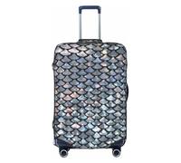 PPHGUT Silver Fish Scale Print Universal Travel Suitcase Cover Elastic Luggage Protector Waterproof Lightweight