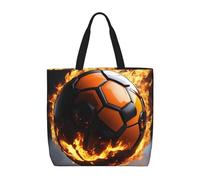 PPHGUT Soccer Ball Print Women Large Capacity Bag Reusable Organizer Lightweight Shopping Everyday Tote