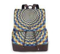 PPHGUT Spiral Optical Illusion Gif Print Women Backpack Stylish Lightweight Rucksack Everyday Casual Bag Travel Work Business