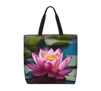 PPHGUT Spirit Of The Lotus Print Large Capacity Lightweight Tote Unisex Eco-Friendly Bag Daily Use Travel Beach Gym