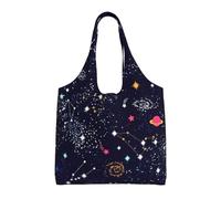 PPHGUT Star Constellation Map Print Unisex Oversized Canvas Tote Bag Shopping Travel Lightweight Shoulder Handbag