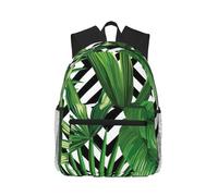 PPHGUT Tropical Leaves Print Casual Backpack Lightweight Travel Outdoor Adventures Camping Dual Shoulder Bag
