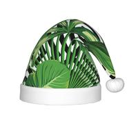 PPHGUT tropical leaves Print Kids Christmas Hat Comfortable Xmas Holiday Cap for Santa Party New Year Trim