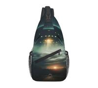 PPHGUT UFO at night Print Men Women Cross Chest Bag Diagonally Sling Backpack Travel Running Daily Use