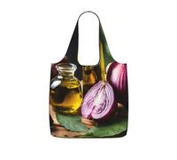 PPHGUT Vegetable Fruit Print Women Men Foldable Reusable Shopping Lightweight Tote Bag Weekend Travel Camping