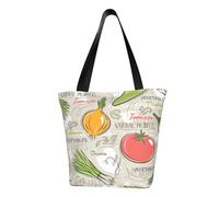 PPHGUT Vegetable Fruit Print Women'S Shoulder Bag Shopping Everyday Beach Trip Travel Fashionable Casual Tote