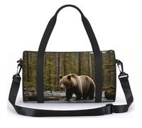 PPHGUT White Bear Brown Bear Print Sports Tote Bag Unisex Vacation Backpack Versatile Travel Weekend Commutes
