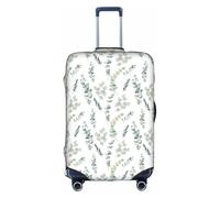 PPHGUT White Natural Greenery Twig Print Universal Travel Suitcase Cover Elastic Luggage Protector Waterproof Lightweight