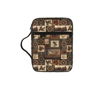 PPHGUT Wild Animals Retro Farmhouse Print Adults Versatile Bible Storage Bag Scripture Religious Christian Accessory Gift