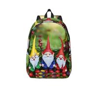 PPHGUT Xmas Funny Gnomes Print Unisex Backpack Lightweight Double Shoulder Bag Travel Outdoor Use Weekend Getaways