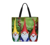 PPHGUT Xmas Funny Gnomes Print Women Large Capacity Bag Reusable Organizer Lightweight Shopping Everyday Tote