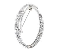 PPhtony 26 Letter Brooch Pins Small Silver Metal Rhinestone Crystal Initial A~Z Alphabet Brooch Lapel Pins for Men Women Girls Boys Birthday Christmas Wedding Gift, Metal, fake rhinestone