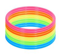 PPhtony 80s Plastic Bangle Bracelets 10Pcs Retro Candy Color 90s Style Rock Pop Star Disco Acrylic Wrist Rings for Women Men Party Favor, 7cm, no gemstone