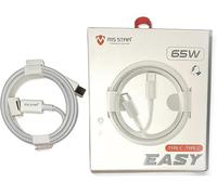 PPI Homeware MS STAR Original 65W USB Type-C to Type-C Cable, Fast Charging, Easy Connect USB Cable, White, Compitable with all C-Type Phone (1 Meter)