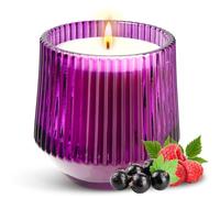 PPIFAS Fruity Black Currant Raspberry and Roses Scented Candles, Wild Berry and Peony Soy Wax Scented Candles Gifts for Women, Holiday