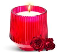 PPIFAS Roses Oud Scented Candles, Iris Roses Woody Scented Candles Gifts for Women, Natural Soy Wax Aromatherapy Jar Candles