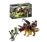 PPLAYMOBIL 71262 Dino Rise Triceratops, dinosaur with removable armour, large movable cannon with grappling hook, toy playset suitable for ages 5+