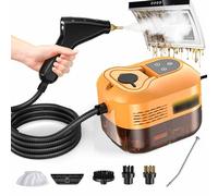 PPLDABNK 1500W Portable Steam Cleaner, Fast Heat-Up in 15s, 6-Speed Adjustable, 1.2L Tank & 4 Brushes for Deep Cleaning (Auto, Kitchen, Furniture, Sofa),Orange